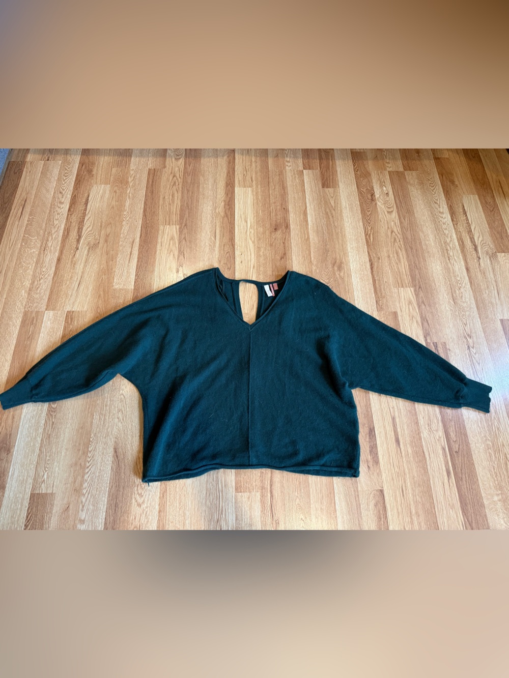 Forest Green 100% Cashmere Open Back Sweater